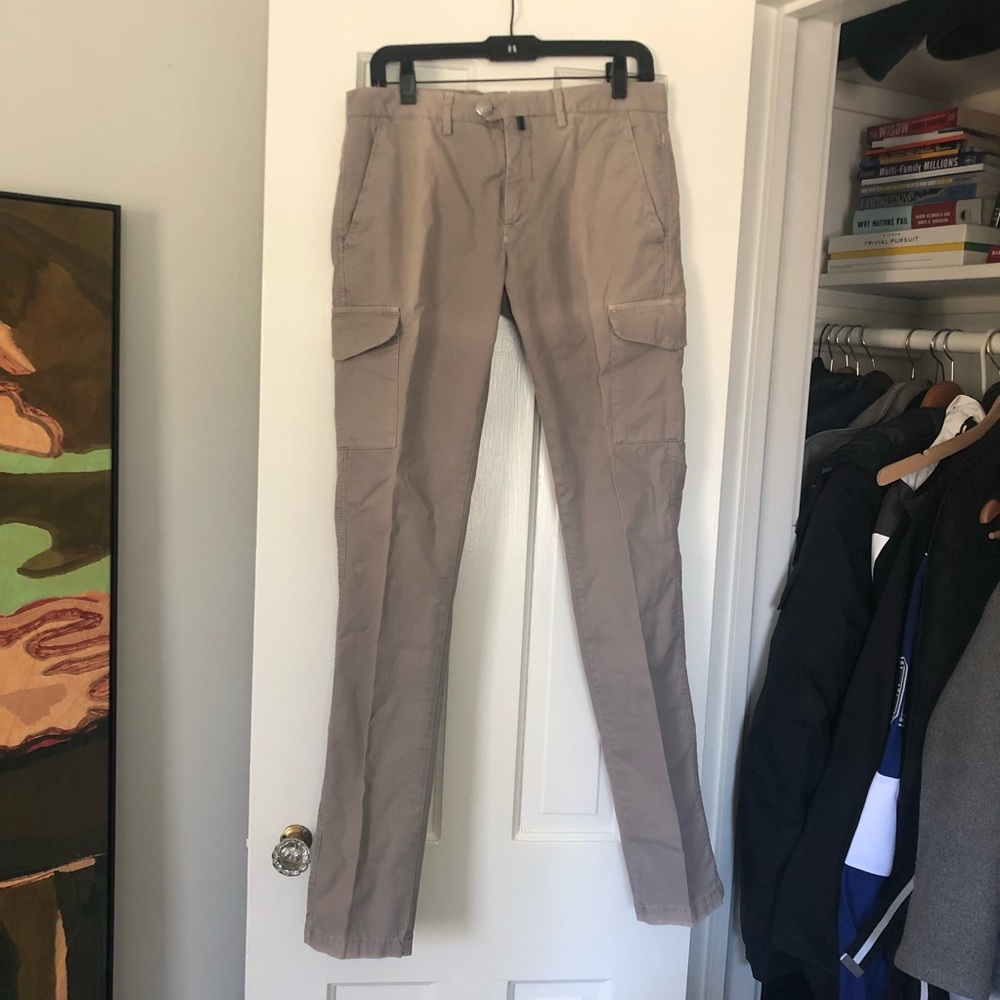 Luigi Borrelli men’s khaki cargo pants